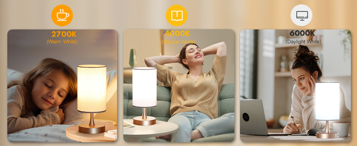 16W Desk Sad Lamp 2700K / 4000K / 6500K Mood Lights For Depression