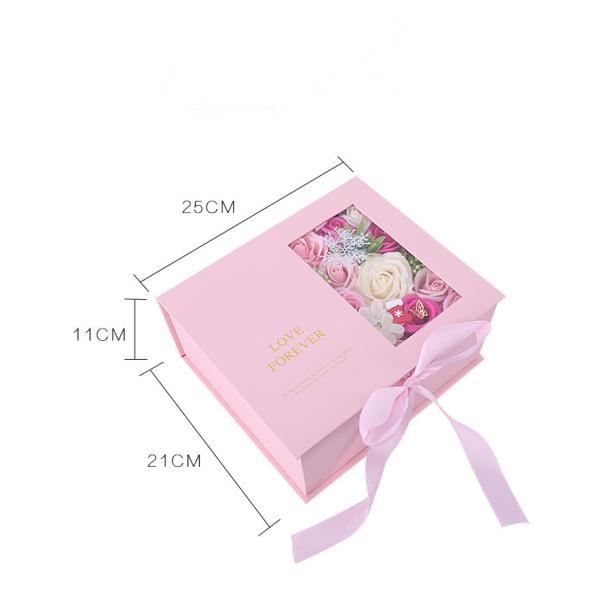 Christmas Gift Soap Rose Artificial Flower Gift Box For Family rose love forever