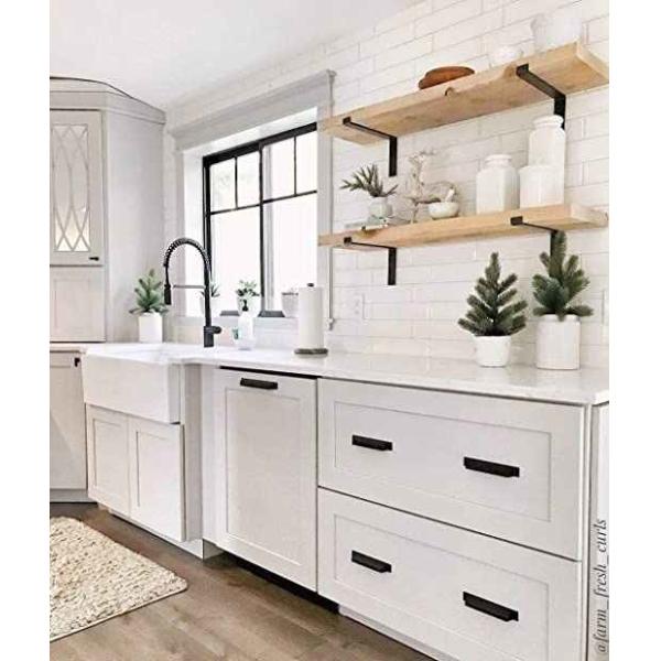 Тяжелая нагрузка 5 6 7 8 9 дюймов Черный порошкообразный металлический кронштейн L Плавучие кронштейны