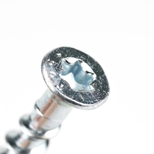 Установка Углеродистая сталь Цинковая облицовка Торкс Плоская голова Бетонный винтовой болт M5 35 мм Анкерный буровой цементный болт