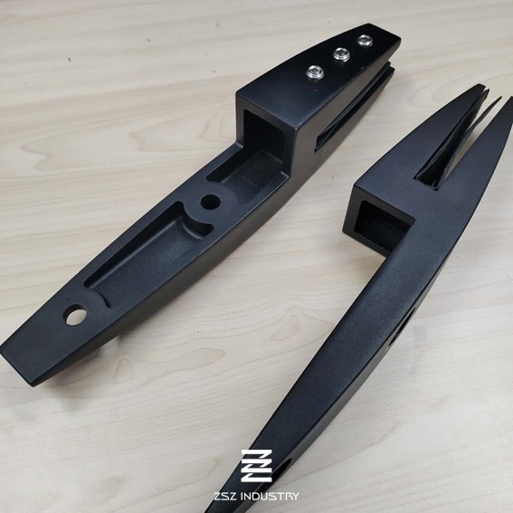 Balcony Protection Glass Balustrade Spigots Pvc Coated Black Color 333 Mm Height