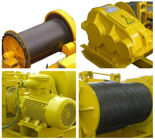 Single drum slow speed wire rope electric winch manufacturer in China