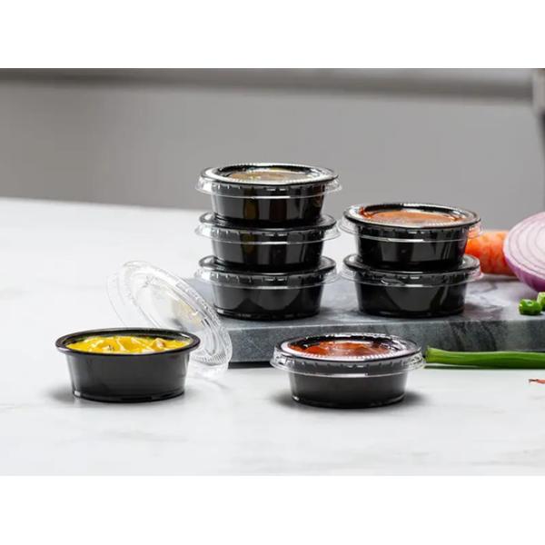 0.75 Oz PP Disposable Sauce Cup Clear Disposable Dressing Containers With Lids