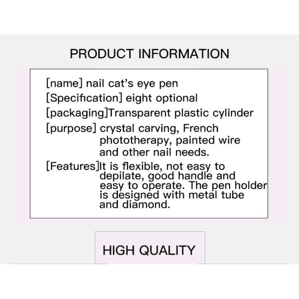 Multifunctional Nylon Hair Beauty Nail Brush Eye Magnet Acrylic Nail Brush