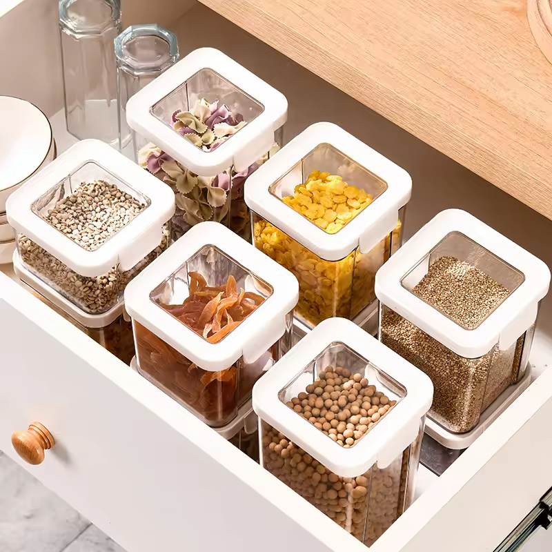 Premium Stackable Sealed Grain Storage Container for Kitchen Pantry Organization
