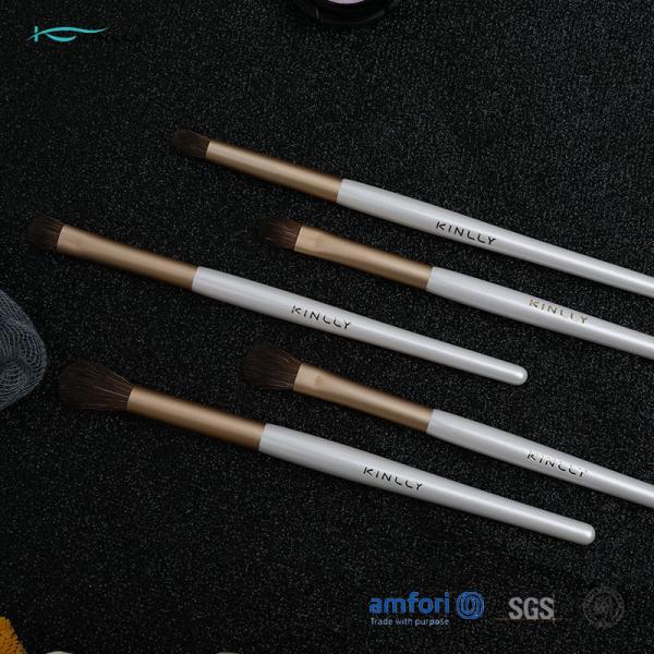 Синтетическая щетка макияжа волос 5PCS сияющая белая ISO9001