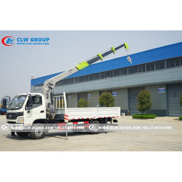 FOTON Cargo Truck Mounted Hydraulic Telescopic Boom Crane 5tons