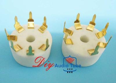 PCB Mount 7 Pin Tube Socket , Loctal Tube Sockets For 6Z4 / EC92 / EAA91
