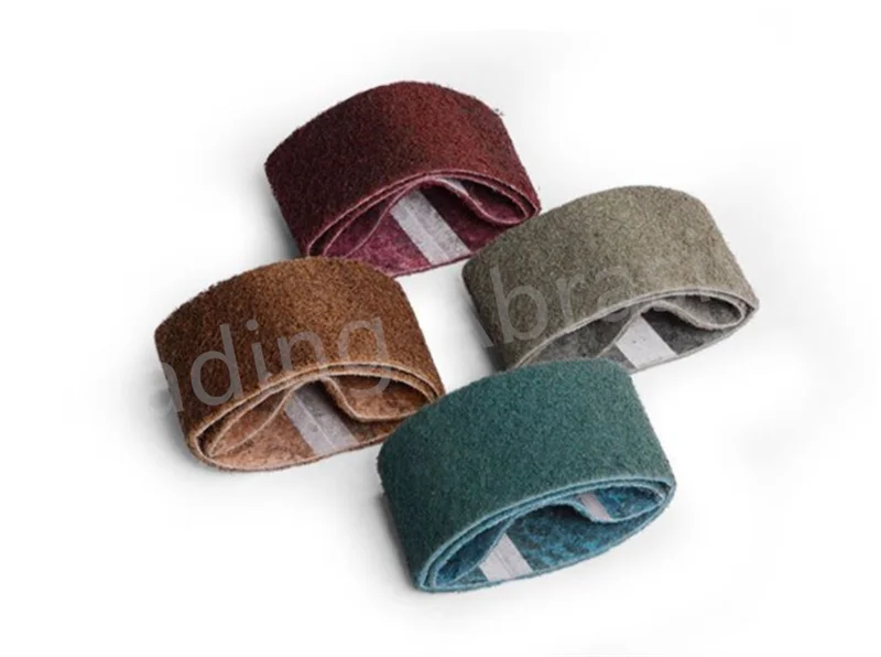 Nylon Blue Nonwoven 100mm Sanding Belts 75 X 457 For Drum Sander