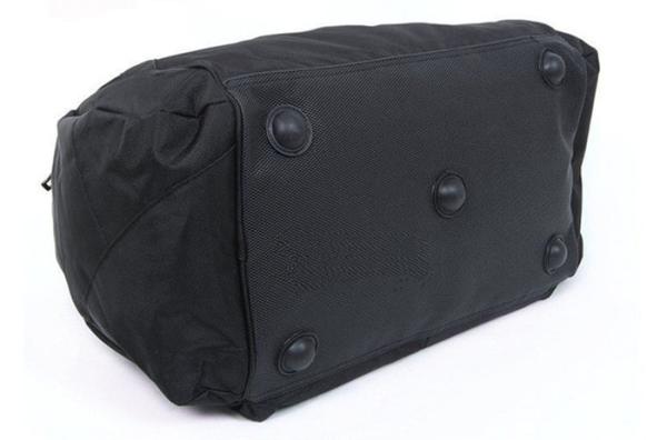 Customized Portable Black  Duffel Bags Luggage Fashionable 600D Polyester Material
