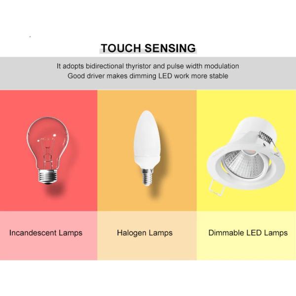 Glomarket Tuya Wifi/Zigbee EU/UK Smart Dimmer Light Switch Tempered Glass Touch Wall Electrical Light Dimmer Switch