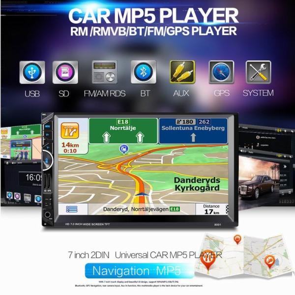 Ouchuangbo 7 2 din car mp5 audio gps support BT aux USB SD  Auto Audio Stereo Radio