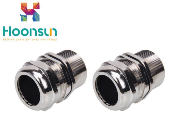 M25 Metal Length Type Brass Cable Gland , Waterproof Cable Gland For 13-18mm Wire