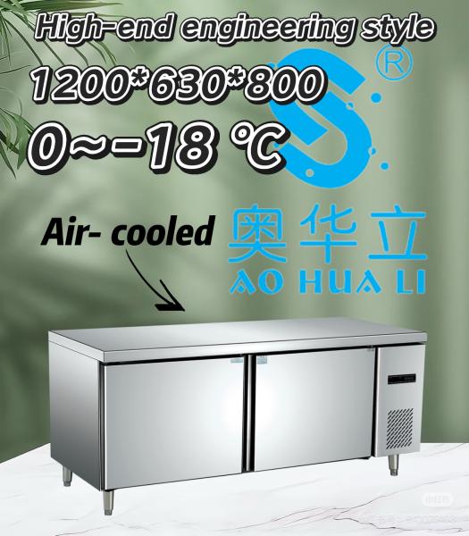 Thermal Insulation 2 Door Commercial Freezer Eco Friendly Commercial Kitchen Fridge Freezer
