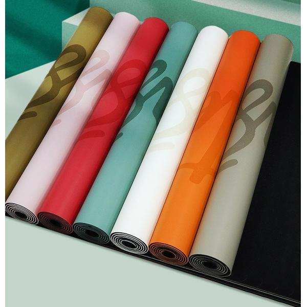 5mm Printed Pu Custom Eco Friendly PU Rubber Pilates Yoga Mat With Namaste Logo