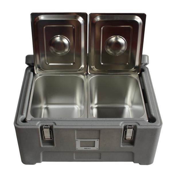 Factory Supply 30L PU Foam Catering Restaurant Keep Warm Thermal Transport Container Top Loading Food Pan Carrier For Fast Delivery