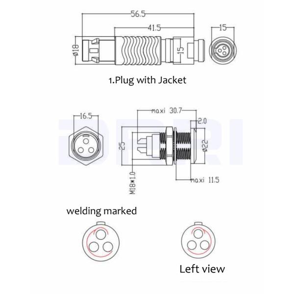 3B FGG EGG Push Pull Self Lock Metal Wire Connectors , Steel Wire Connectors 2 - 26 Pin Plug Socket