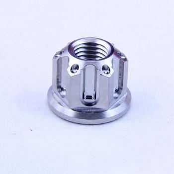 Sprocket Nut Titanium Motorcycle Parts Bi Hex 12 Point Flange Nut Grade 5