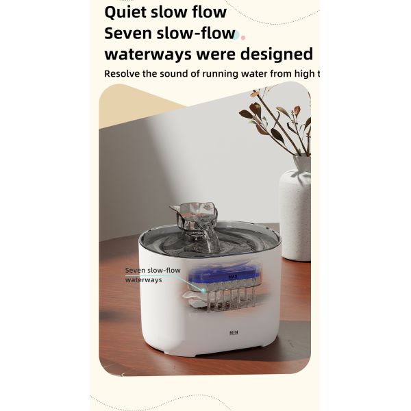 Large Capacity Automatic PP Material Pet Water Dispenser Cat and Dog Pet Products Drink Fountain Cat Dog Bowl & Feeder