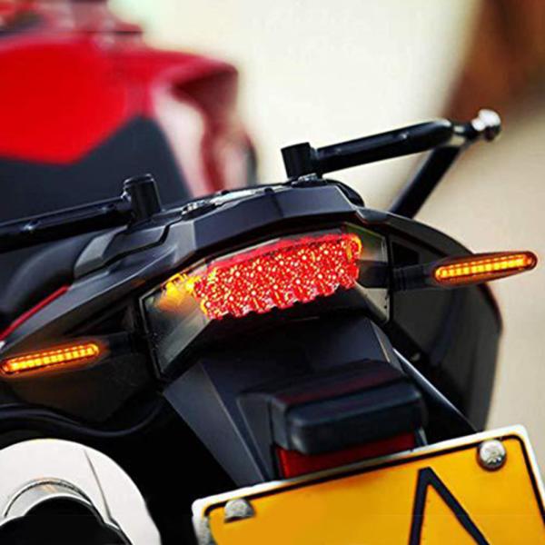 DC12V Движущийся светодиодный поворотный сигнал Мотоциклетные индикаторы и тормозный свет
