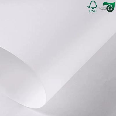 80GSM 90GSM Papier kraft blanc sans danger pour les aliments pour la fabrication de sacs ultra résistant aux larmes Toutes les pâtes de bois FSC