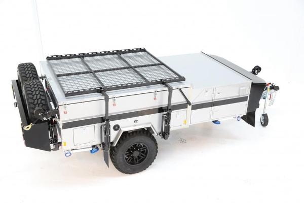 Camping Tent Trailer Backed Off Road By Rugged