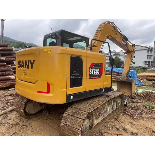 Excavateur Sany SY75 à faible rendement avec soupape hydraulique d'origine et 0-2000 heures de travail