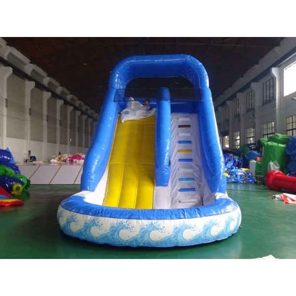 Wholesale Price Custom Plato PVC Material Inflatable Slide with Pool Large Inflatable Pool Slide for Party Rental Using