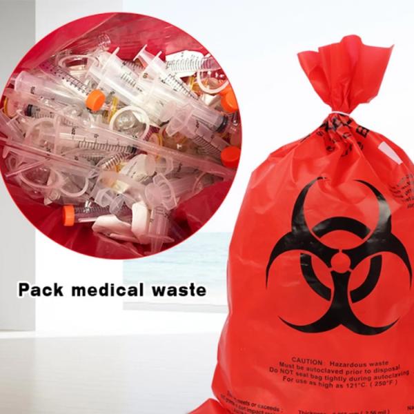 Supplier Red Biohazard Disposable Waste Bag for Medical Infectious Waste