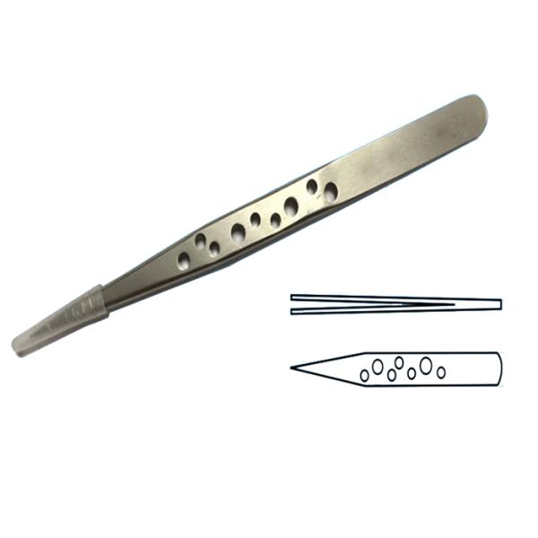Stainless Steel Eyebrow Tweezers for Beauty Makeup Tool Flat Tip Hair Pincers