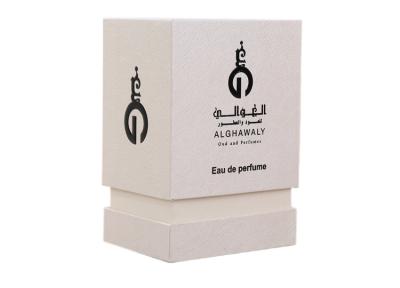 Caixa de empacotamento do perfume clássico branco com suporte do cartão
