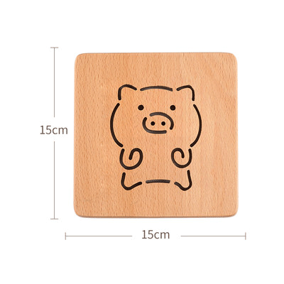 Square Round Tree Trivets Holder Luxury Design Style Wooden Heat Resistant Pads