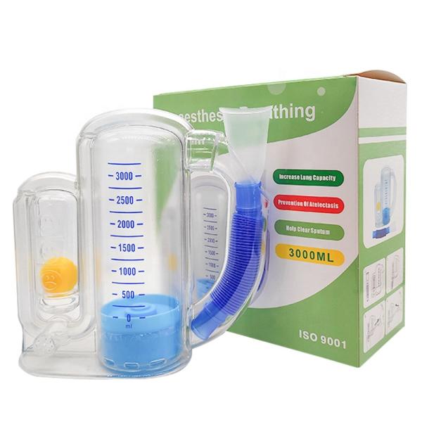 Breath  Measurement System Breathing Lung Exerciser With Handle 5000 Volumetric Exerciser