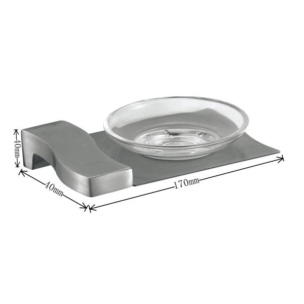 Stainless Steel 304 Soap Dish Holders Glass Dish Wall Mounted Bathroom Accessories