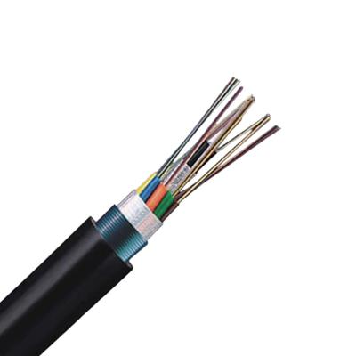 Cabo de remendo de fibra PE blindado OM4 12 24 fios ao ar livre