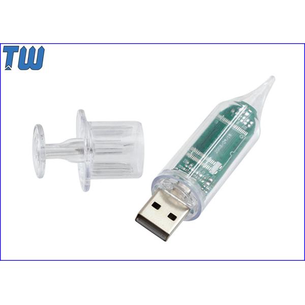 Transparent Plastic Syringe USB Pen Drive Hospital Promotional