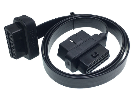 120g OBD-II OBD2 Right Angle 16 Pin Auto Car Male to Female Extension Cable Diagnostic Extender Cord Adapter