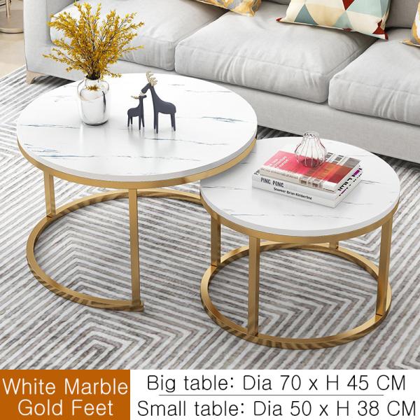 Center Coffee Table Sofa Side Modern Rack Bedside Tables Set of Two Combination for Salon Luxury in Living Room Furniture