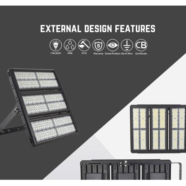 LED Sport Lighting 900 Watt 10DEG 4000K High Heat Dissipation LED Stadium Flood Light 1000W LED Flood Light 160lm/w
