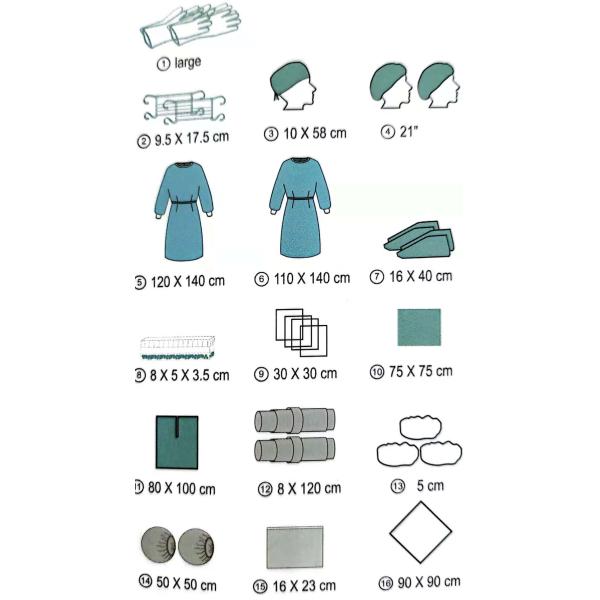 Reinforced 20-60g Surgical Dental Pack Disposable Dental Drapes With Adhensive Fenestration