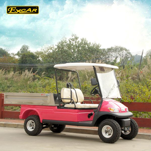 Pink Open Cargo Electric Golf Vehicle  Curtis Controller 3700W，Electric Utility Carts Equipped with Trojan Battery Motor for Optimal Performance