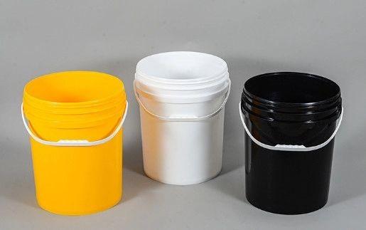 Bpa Free White 5 Gallon Plastic Buckets With Lid For Chemical Powder