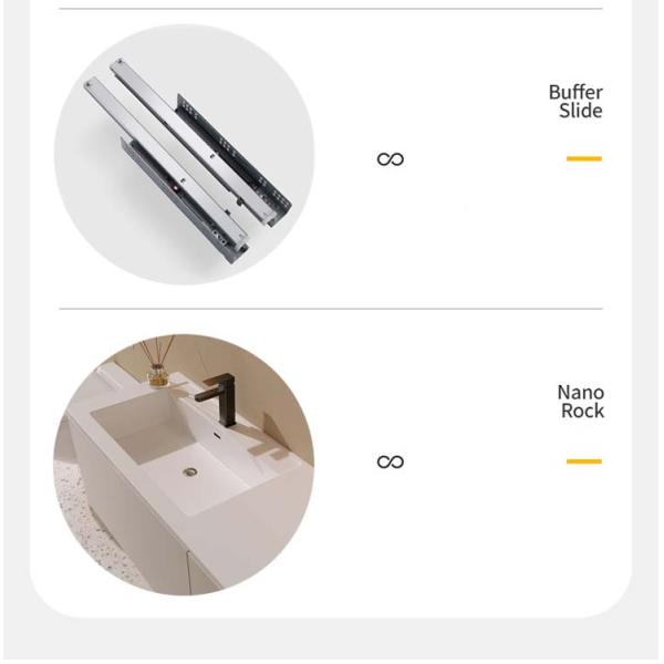 Environmentally Hanging Bathroom Vanity 2 Drawers Wall Mounted