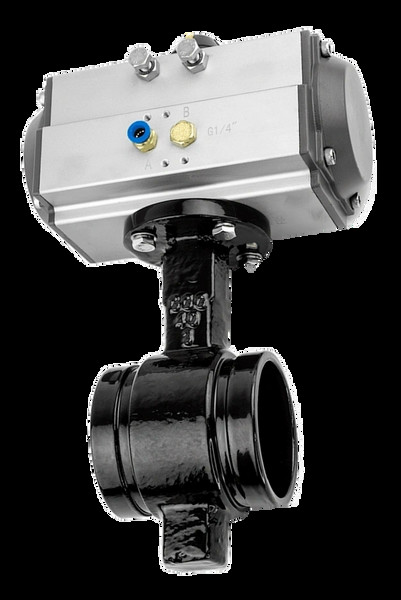 Válvula de borboleta pneumática sulcada ativa dobro para a irrigação dos caminhões da água