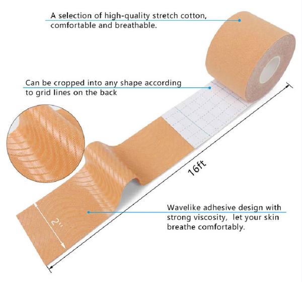 A fita médica elástica enfaixa a fita 5cmx31.5m do sutiã do Kinesiology DIY da terapia da fita da cara do músculo do esporte