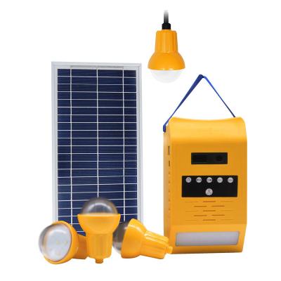 kits à la maison complets de système solaire des lampes 11V de 4pcs 2W portatifs