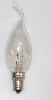12 LM / W Bent End Candle Flame Light Bulbs C37 Long Lifespan