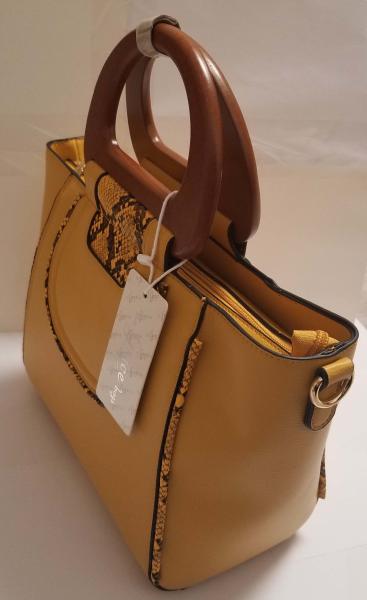 Hot Sale Fashion Handbags Women bags Designer Handbags with wood handle for Women Leather PU Bag Crossbody and Shoulder