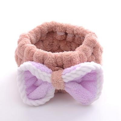 Arc large de nettoyage de bandeau de visage de fourrure de Microfiber pour la station thermale de dames