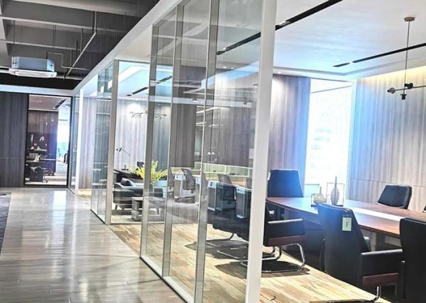 Paredes de vidro de vidro transparente de perfil de 3 mm, de vidro único ou duplo temperado de alumínio